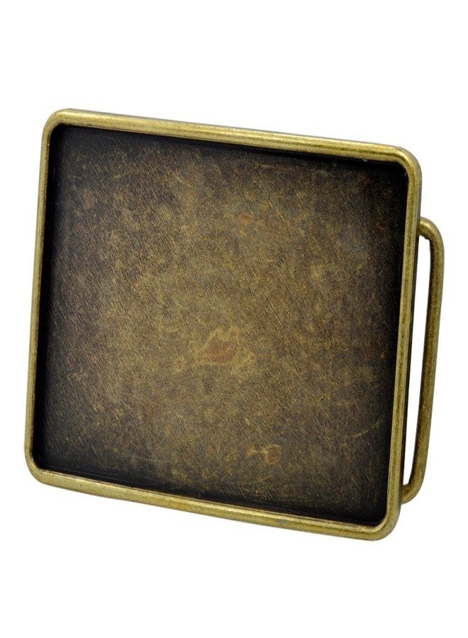 Buckle Rage Rectangle Blank Belt Buckle Large Bronze